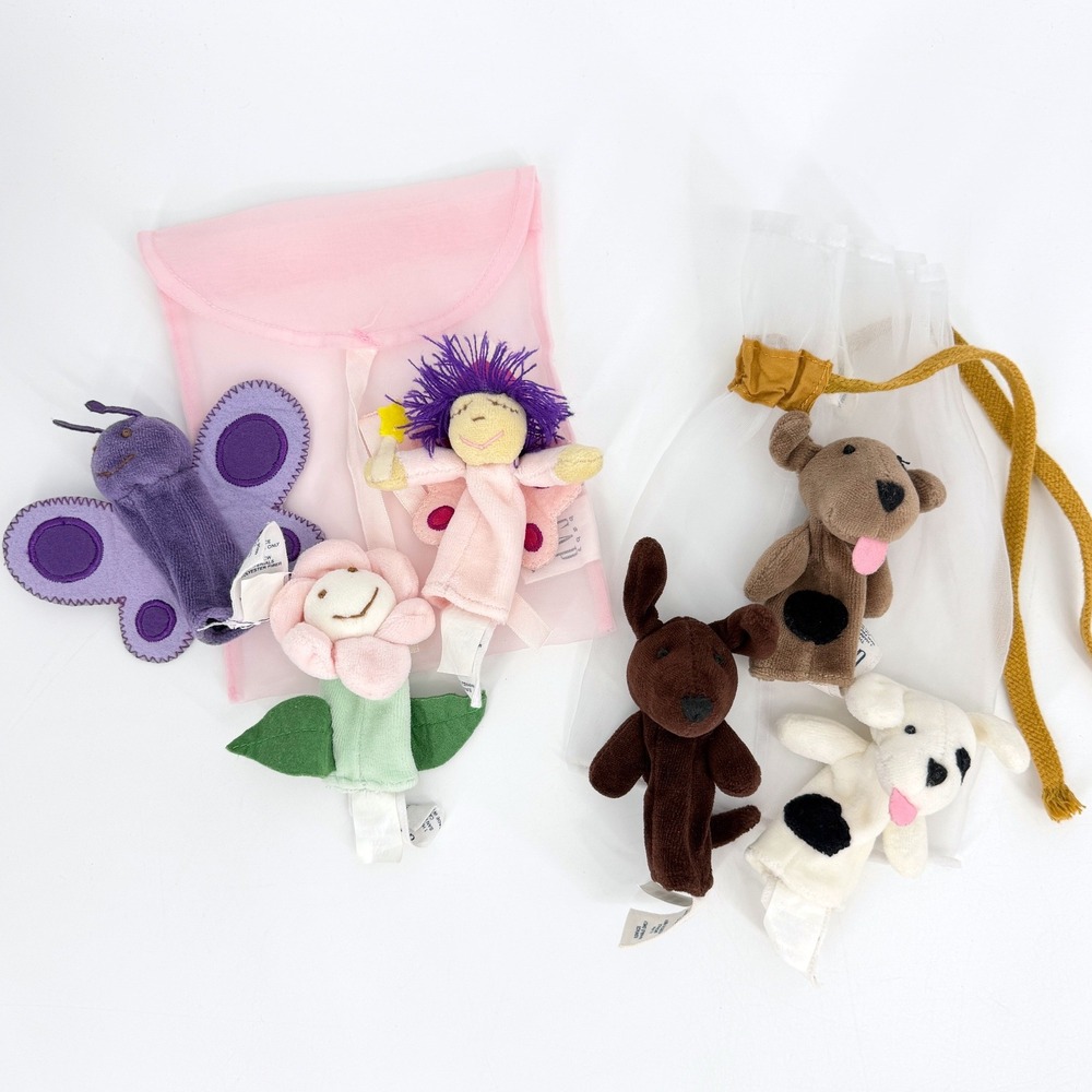 Gap Vintage Kids Finger Puppets 2000s Butterfly Fairy Dogs